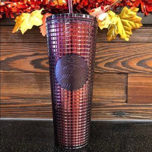 Starbucks Berry Plum Grid Disco Cold Cup 24oz